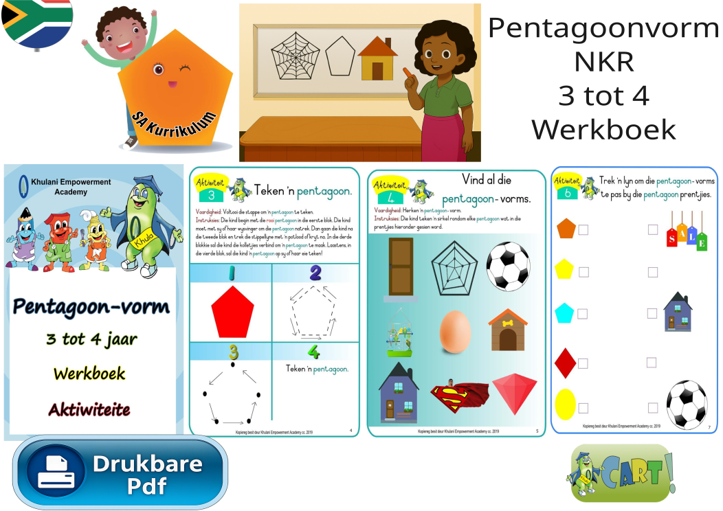 Pentagoonvorm NKR Ouderdom 3 tot 4 Werkboek