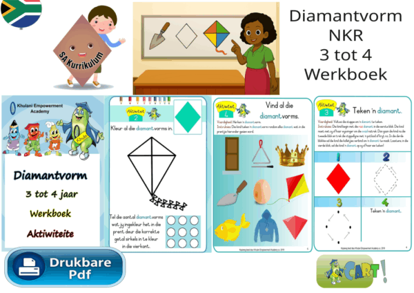 Diamantvorm NKR Ouderdom 3 tot 4 Werkboek