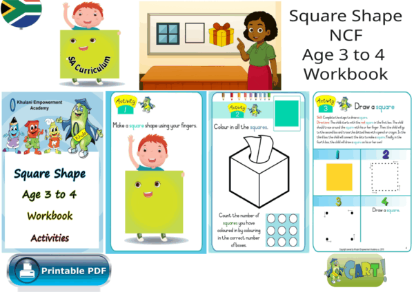 Square Shape NCF Age 3 to 4 Workbook