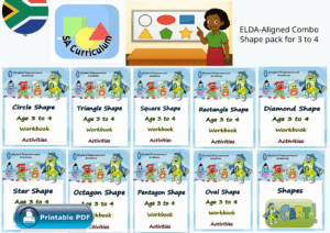 Combo Shape ELDA Age 3 to 4 Workbooks
