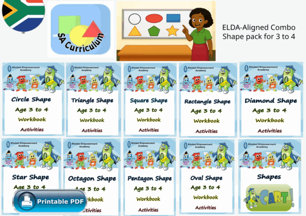 Combo Shape ELDA Age 3 to 4 Workbooks