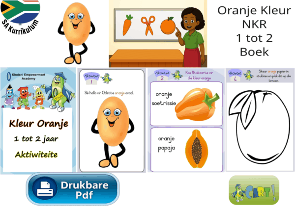 Oranje Kleur NKR Ouderdom 1 tot 2 Boek