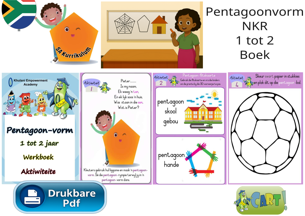 Pentagoonvorm NKR Ouderdom 1 tot 2 Boek