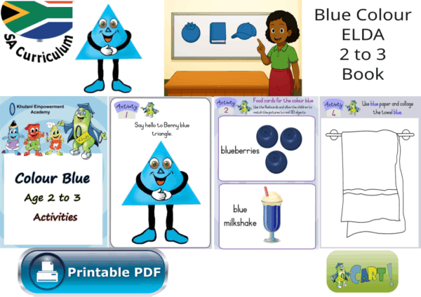 Blue Colour ELDA Age 2 to 3 Book