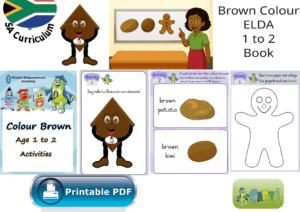 Brown Colour ELDA Age 1 to 2 Book