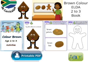 Brown Colour ELDA Age 2 to 3 Book