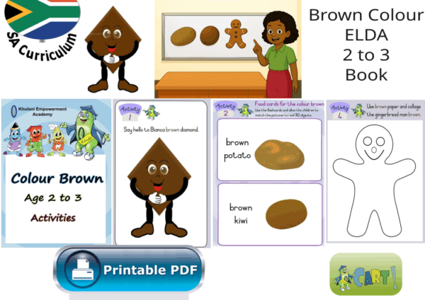 Brown Colour ELDA Age 2 to 3 Book