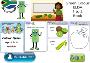 Green Colour ELDA Age 1 to 2 Book