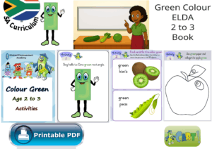 Green Colour ELDA Age 2 to 3 Book