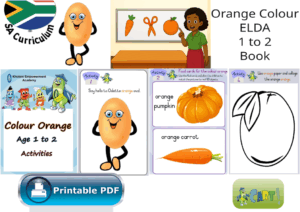 Orange Colour ELDA Age 1 to 2 Book