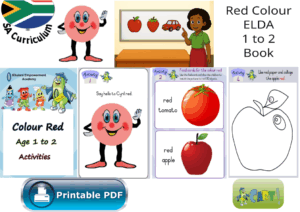 Red Colour ELDA Age 1 to 2 Book
