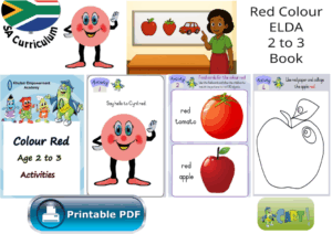 Red Colour ELDA Age 2 to 3 Book