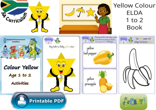 Yellow Colour ELDA Age 1 to 2 Book
