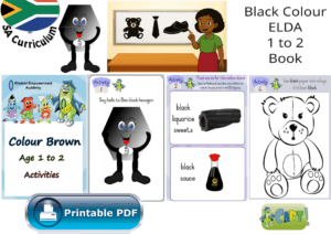 Black Colour ELDA Age 1 to 2 Book