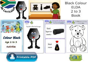 Black Colour ELDA Age 2 to 3 Book