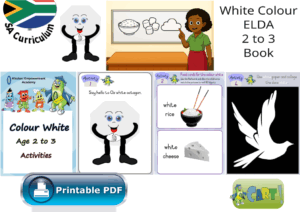 White Colour ELDA Age 2 to 3 Book