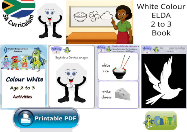 White Colour ELDA Age 2 to 3 Book