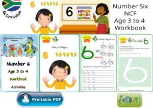 Number Six NCF Age 3 to 4 Workbook