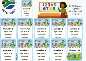 Combo Numbers ELDA Age 3 to 4 Workbooks