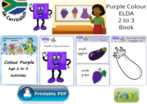 Purple Colour ELDA Age 1 to 2 Book